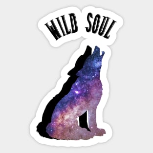 Wild Soul Nebula Galaxy Wolf Sticker